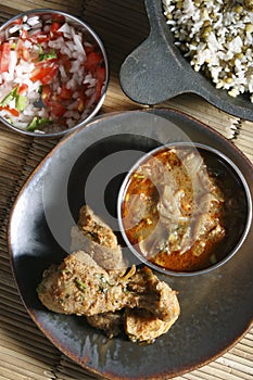 A chicken preparation from chettinad region