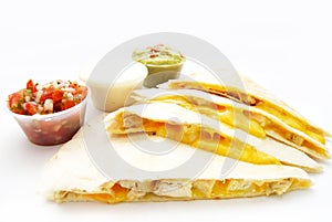 Chicken quesadilla Mexican food photo