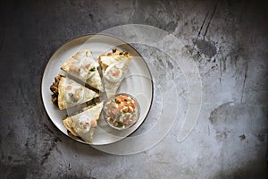 Chicken Quesadilla with Salsa photo