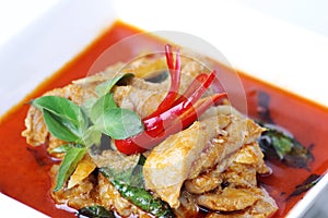 Chicken red curry.