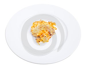 Chicken rissole with cheese.