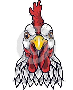 Chicken rooster head mascot