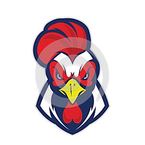 Chicken rooster head mascot