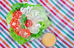 Chicken Salad in concept for a tasty and healthy meal