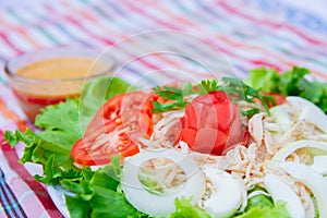 Chicken Salad in concept for a tasty and healthy meal