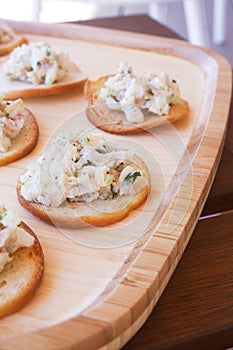 Chicken Salad on Crackers