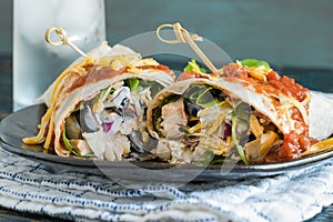 Chicken Salad Wrap cut in half