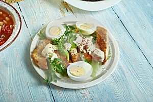 Chicken schnitzel Caesar