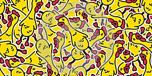 chicken seamless pattern duck Squeaky chicken cartoon bird vector pet gift wrapping paper doodle animal farm