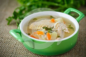 Chicken soup with noodles