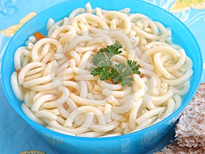Chicken soup with noodles