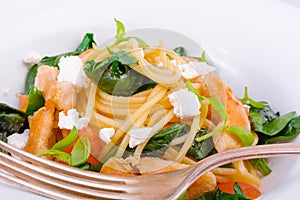 Chicken spinach pasta