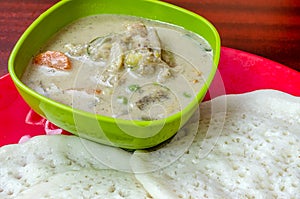 Chicken Stew and Appams