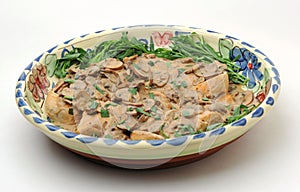Chicken tarragon dish, in large platter