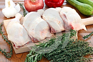 Chicken thighs for cooking a casserole