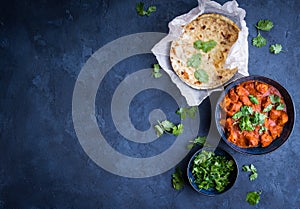 Chicken tikka masala background.