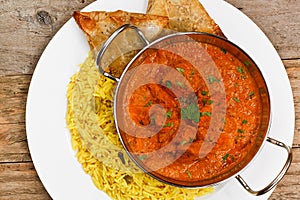 Chicken tikka masala balti dish