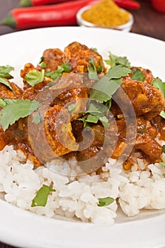 Chicken Tikka Masala curry with rice