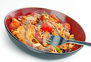 Chicken, tomato and basil pasta