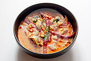 Chicken tomyum the favourite spicy food in thailand photo