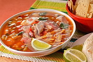 Chicken and tortilla soup