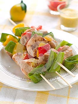 Chicken and vegetable kebab