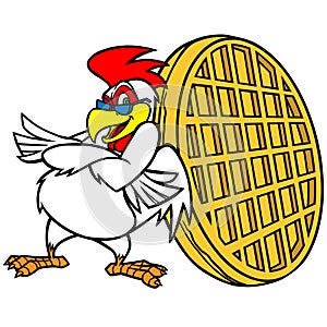 Chicken and Waffle Mascot