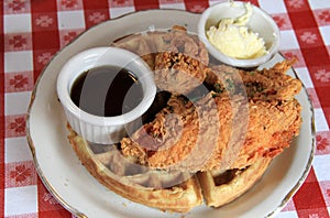 Chicken and waffles