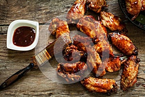 Chicken wings with bbq