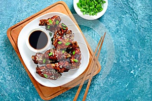 Chicken wings cooked on asian style recipe