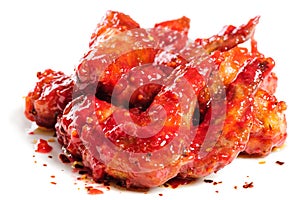 Chicken wings in raspberry sauce