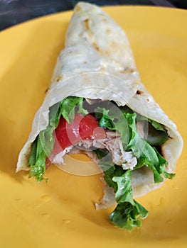 Chicken Wrap with veget