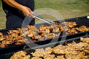 CHICKENcooking on the BBQ