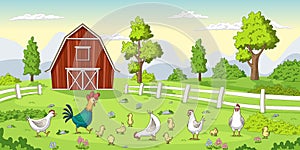 Chickens on a Farm