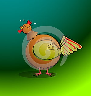 Chickens R Round - Rooster Crowing