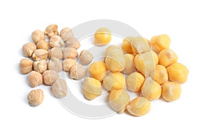 Chickpea or chick pea or Bengal gram, chhana, chana, garbanzo or garbanzo bean, or Egyptian pea. Isolated