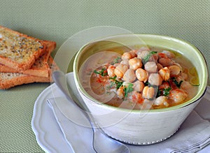 Chickpea soup photo