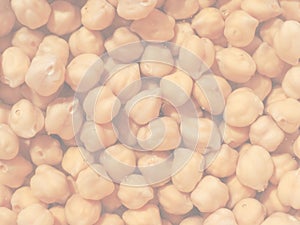 Chickpeas beans vegetables, soft faded tone background