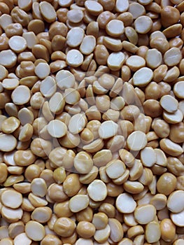 Chickpeas or chana dal or split pluse close-up