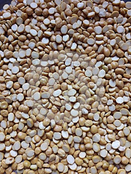 Chickpeas or chana dal or split pluse close-up