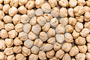 Chickpeas. Closeup of grains, background use.