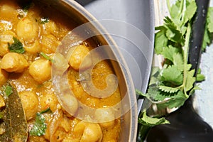 Chickpeas curry or Chola masala