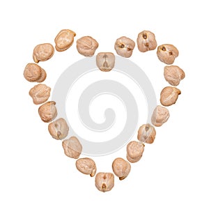 Chickpeas heart shape
