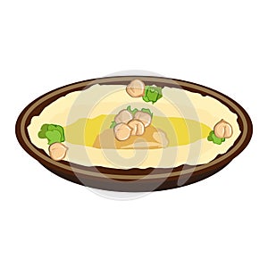 Chickpeas hummus icon , vector illustration