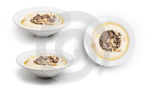 Chickpeas with spiced meat Lebanese Hummus, Set of Hummus with meat, Clipping Path Included