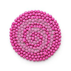 The chickpeas are uniform in size creating a cohesive circular