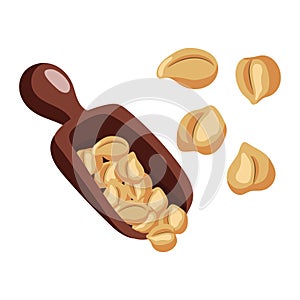 Chickpeas . Vector illustration on a white background