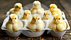 Chicks in an Egg Box