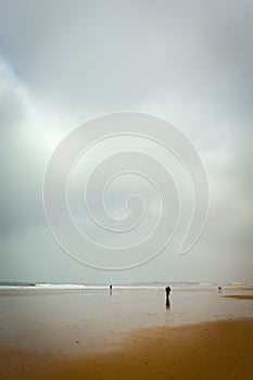 Chiclana beaches with cloudy day