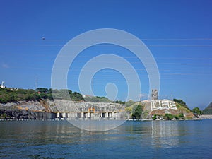 The Chicoasen Hydroelectric Dam at the end of Sumidero Canyon